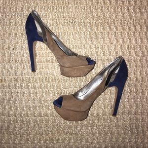 Two Tone, blue/nude, Calvin Klein Heel.